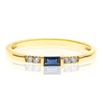 Anillo en oro con Zafiro azul Ceylon
