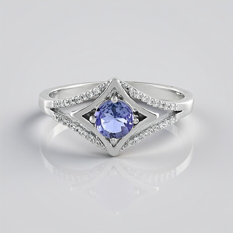Anello in argento con Tanzanite (non riscaldata)
