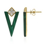Orecchini in oro con Malachite (CIRARI)