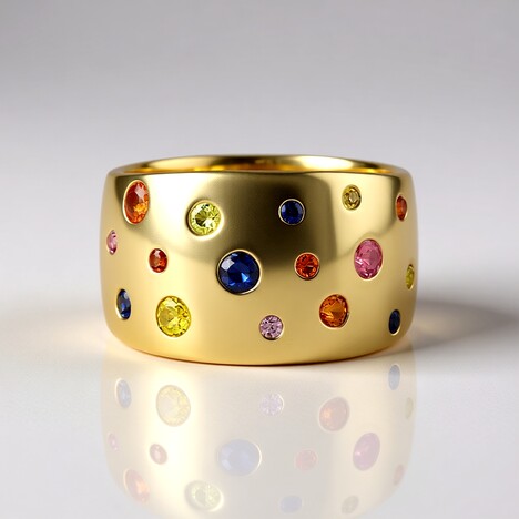 Anello in oro con Zaffiro Blu (Adela Gold)