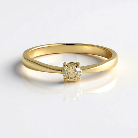 Anello in oro con Diamante Cioccolato I2 (SUHANA)