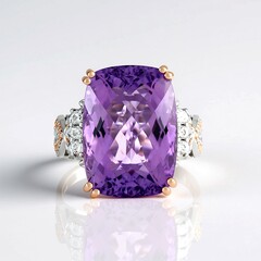 Anello in argento con Ametista Rose de France