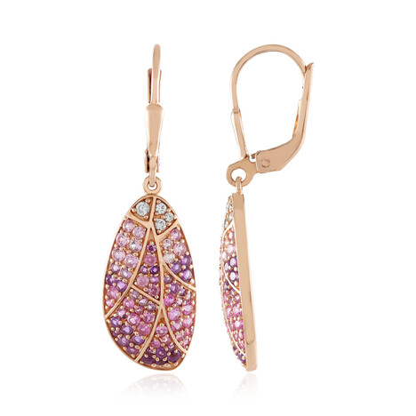 Pink Sapphire Silver Earrings (KM by Juwelo)