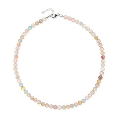 Kirschblüten-Achat-Silberhalskette