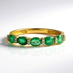 Anello in oro con Smeraldo Zambia AAA