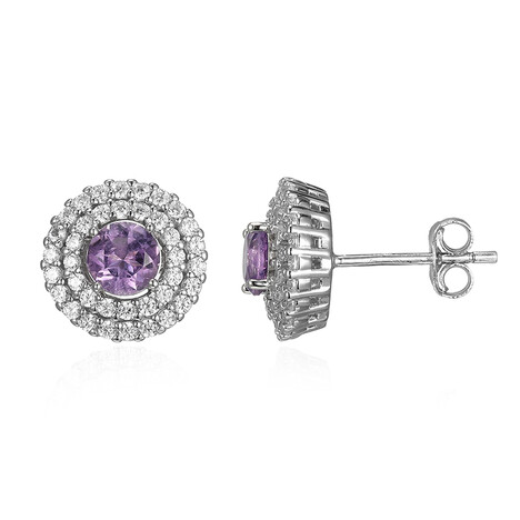 Pendientes en plata con Amatista