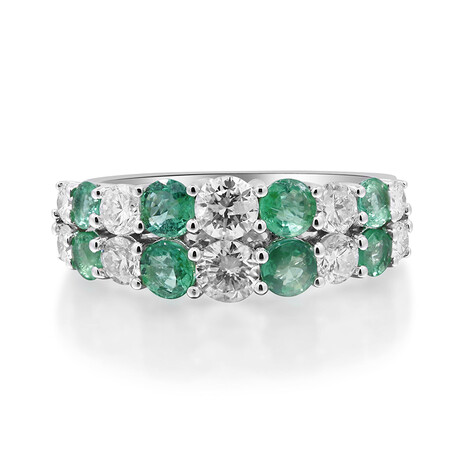 Bague en or et Emeraude de Zambie AAA (CIRARI)