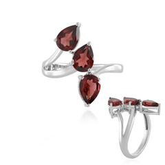 Zilveren ring met Mozambique granaten