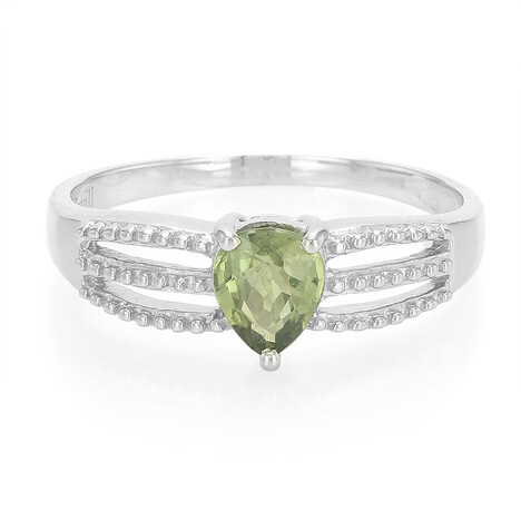 Zilveren ring met een mozambiqe saffier