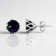 Boucles d'oreilles en argent et Opale Mezezo (de Melo Essence)