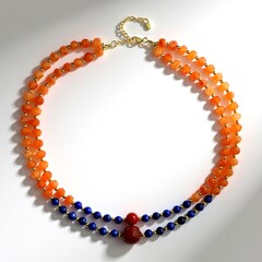Collana in argento con Diaspro Rosso 