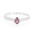Bague en argent et Rhodolite du Brésil