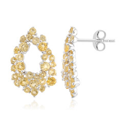 Boucles d'oreilles en argent et Citrine