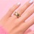 I2 Champagner-Diamant-Goldring (de Melo Gold)
