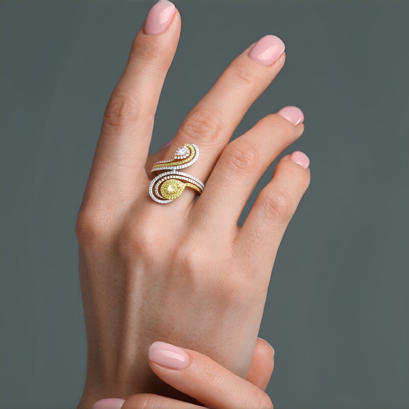 Anello in oro con Diamante Rosa I1 (CIRARI)