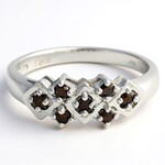 Anello da uomo placcato in platino con Diamante Fancy