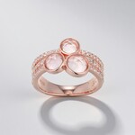 Anello in argento con Quarzo Rosa (Adela Silber)