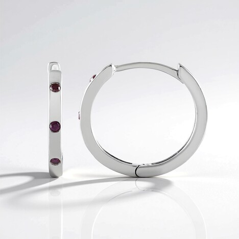 Orecchini in argento con Diamante Porpora I2