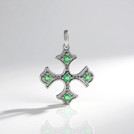 Ciondolo in argento con Cianite Menta