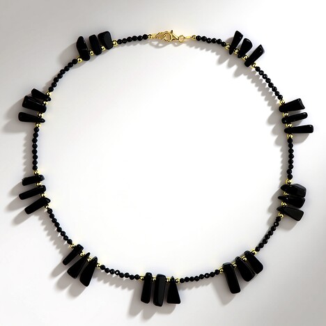 Collana in argento con Ematite Dorata (Riya)