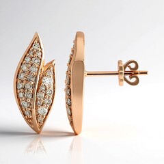 Orecchini in oro con Diamante Rose de France SI1 di Argyle (Annette)