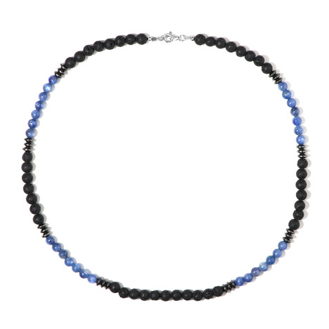 Edelstein-Silberhalskette