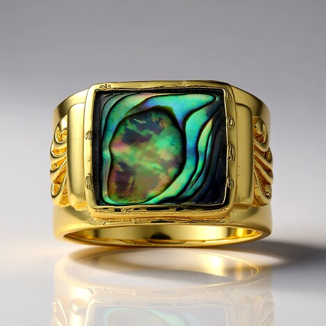 Anello in argento con Conchiglia Abalone (Art of Nature)