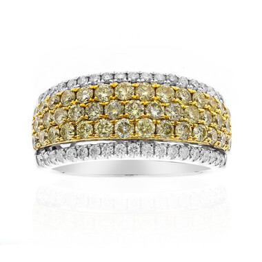 Gelber SI2 Brillant-Goldring (CIRARI)