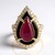 Anello in oro con Rubellite Brasiliana AAA (CIRARI)
