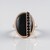 Anello in argento con Onice Nero (KM by Juwelo)