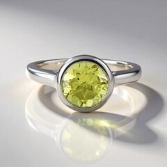 Anello in argento con Quarzo Ouro Verde
