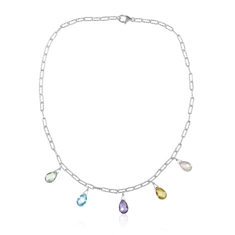 Collier en argent et Quartz rose