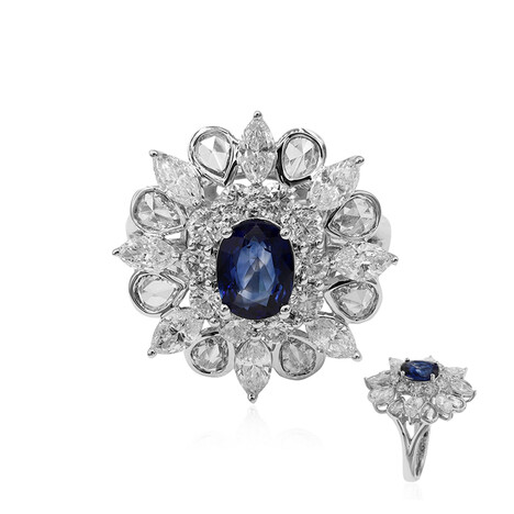 Anillo en oro con Zafiro de Ceilán (CIRARI)