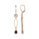 Zilveren oorbellen met rhodolieten (KM by Juwelo)