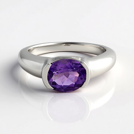 Anello in argento con Ametista Siberiana