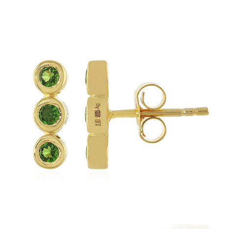 Orecchini in argento con Diopside Russo