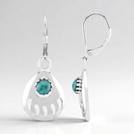 Orecchini in argento con Turchese Kingman Mohave Blu (Jones Lee)
