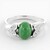 Anello in argento con Crisoprasio Imperiale