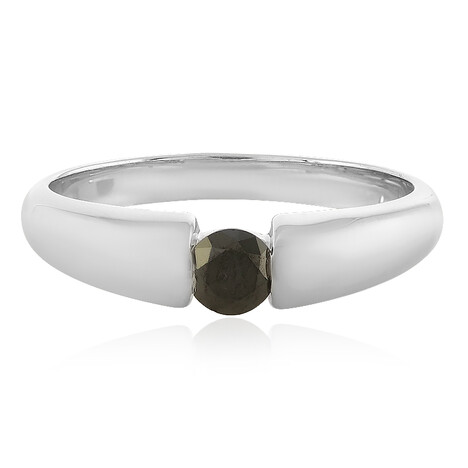 Schwarzer Diamant-Silberring