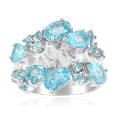 Anillo en plata con Apatita azul (de Melo Essence)