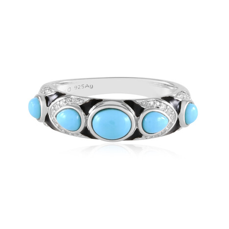 Anillo en plata con Turquesa bella durmiente (Faszination Türkis)