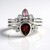 Anello in argento con Granato Mozambico