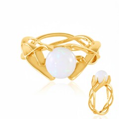 Zilveren ring met een AAA Welo-opaal (de Melo Essence)