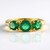 Anello in argento con Apatite Verde