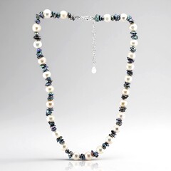 Collana in argento con Perla d'Acqua Dolce Bianca