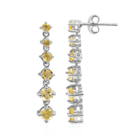 Citrin-Silberohrringe