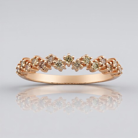 Anello in oro con Diamante Rose de France SI1 di Argyle (Annette)