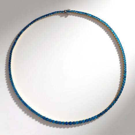 Collana in argento con Apatite Blu Neon (Gems en Vogue)