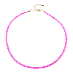 Collar en plata con Ópalo rosa de Etiopía