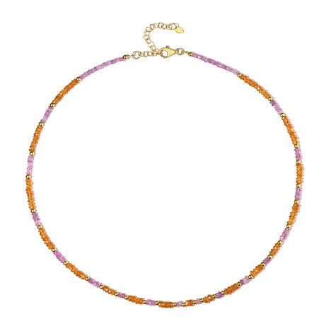 Zilveren halsketting met Mandarijn granaten (Riya)